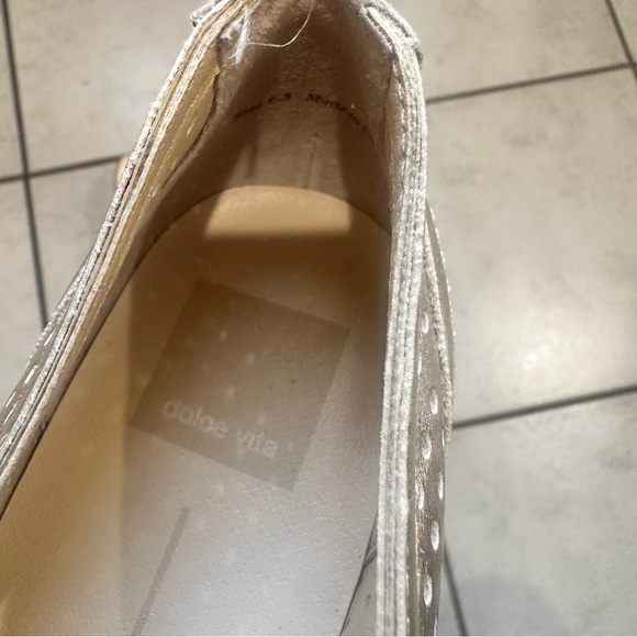 Gold Platform Loafers Dolce Vita Janine Slip On Wedge Shoes GUC Women’s - Picture 10 of 16